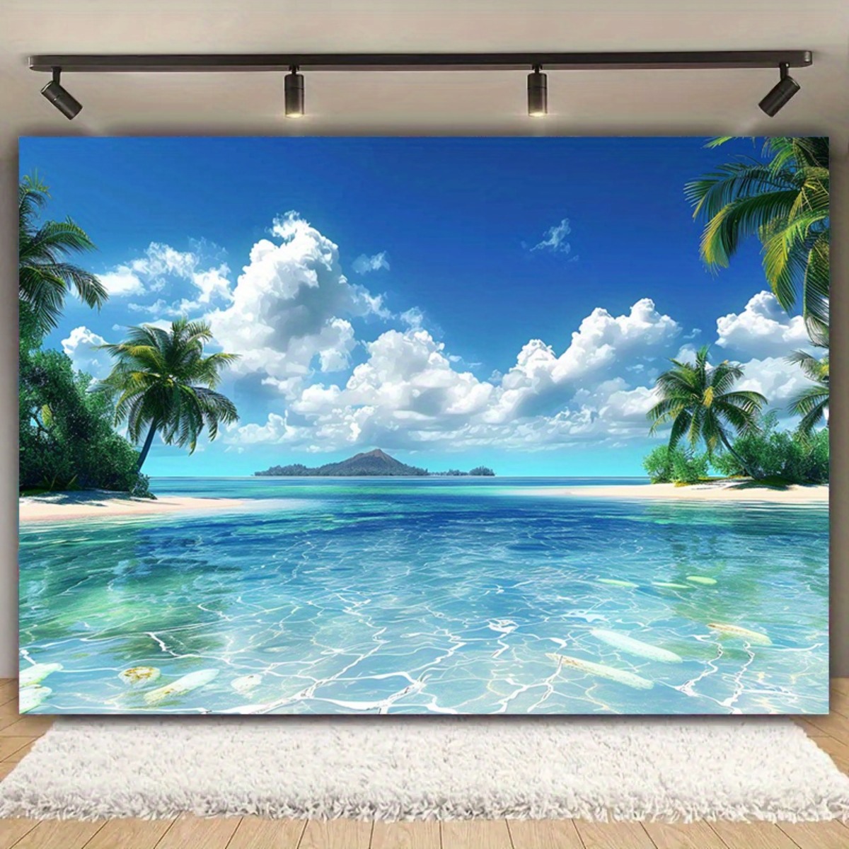 Photography Aesthetic - Tropical Beach Backdrop Polyester Photography Studio