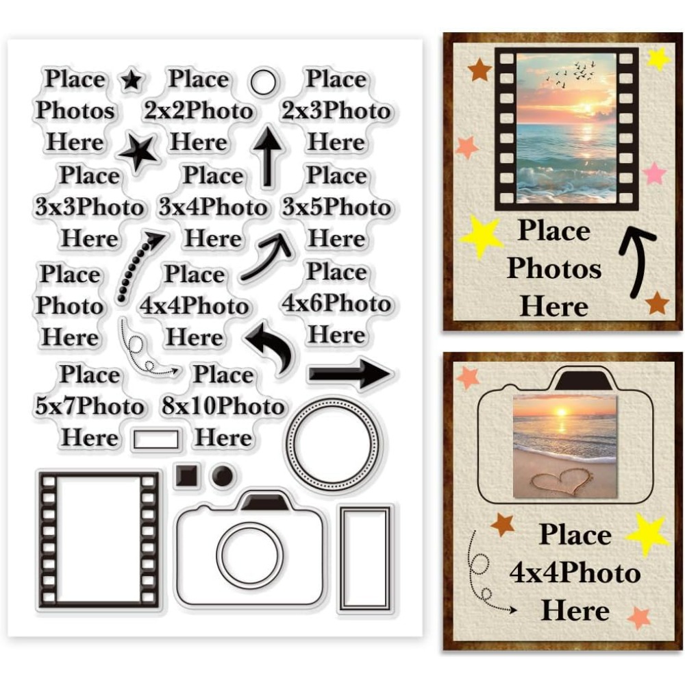 Photography Object - Place Photo Here Clear Stamp Arrow