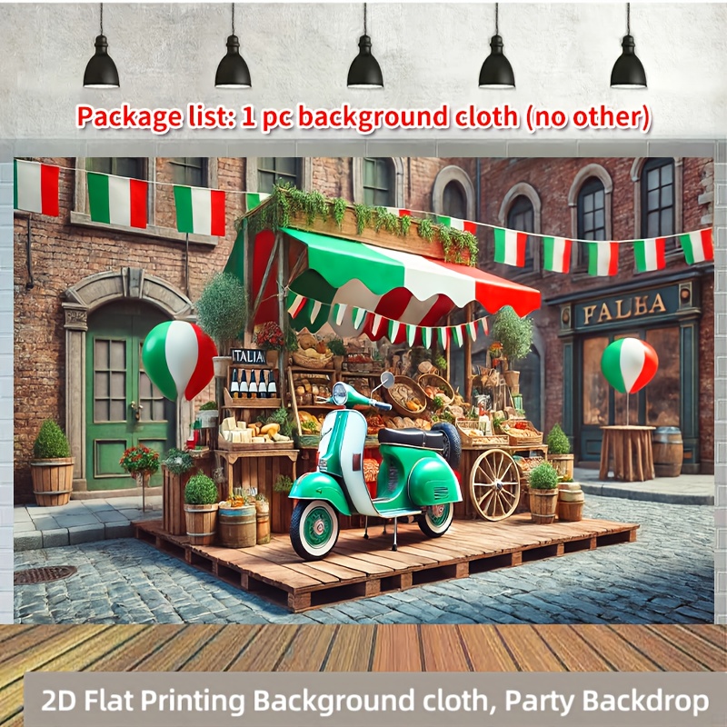 Photography Urban - The Italian themed street market background