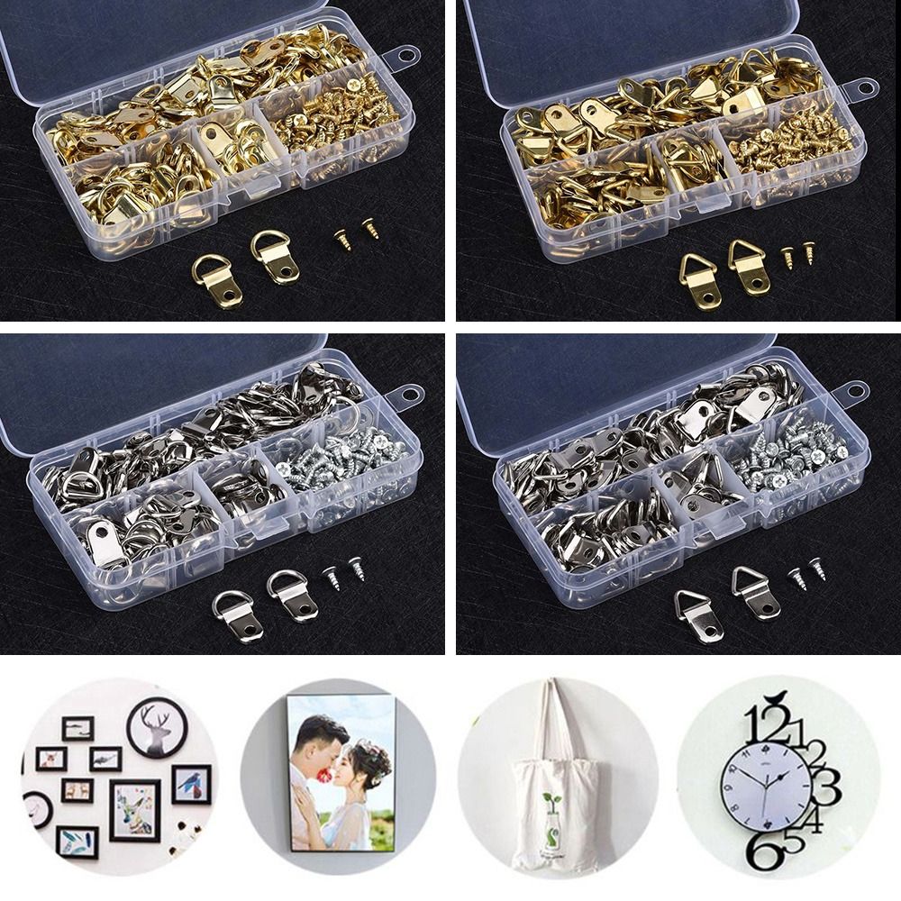 Photography Triangle - 100Pcs Golden Double Hole Triangle D-Ring
