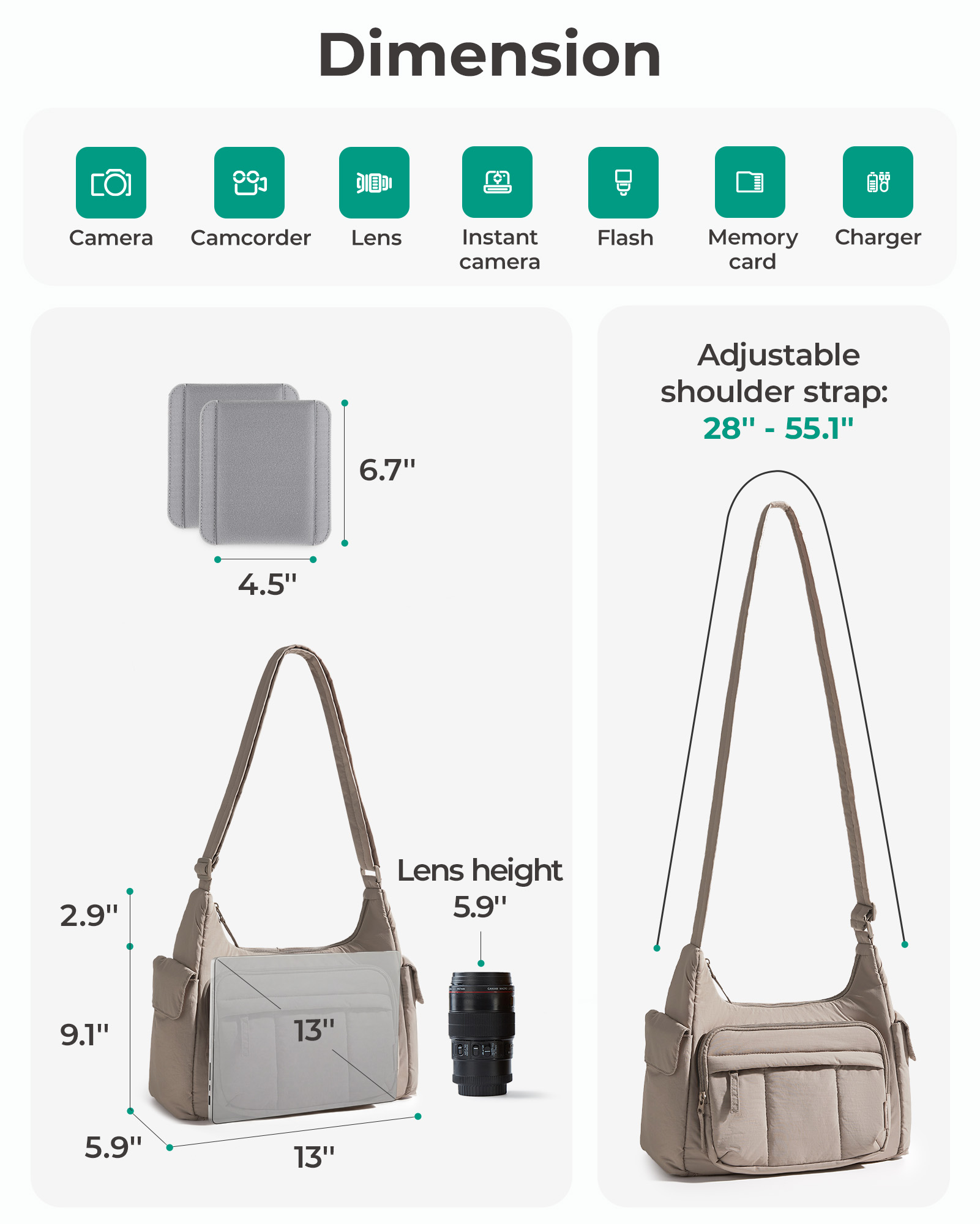 BAGSMART 2 in 1 Camera Sling B - Photography Digital ulasan dan harga