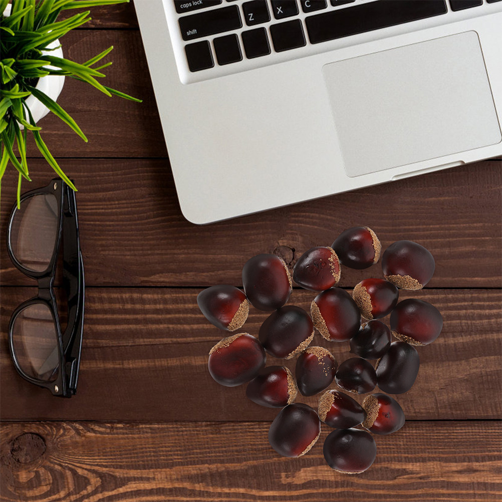 30Pcs Fake Nuts Decor Lifelike - Photography Aesthetic ulasan dan harga