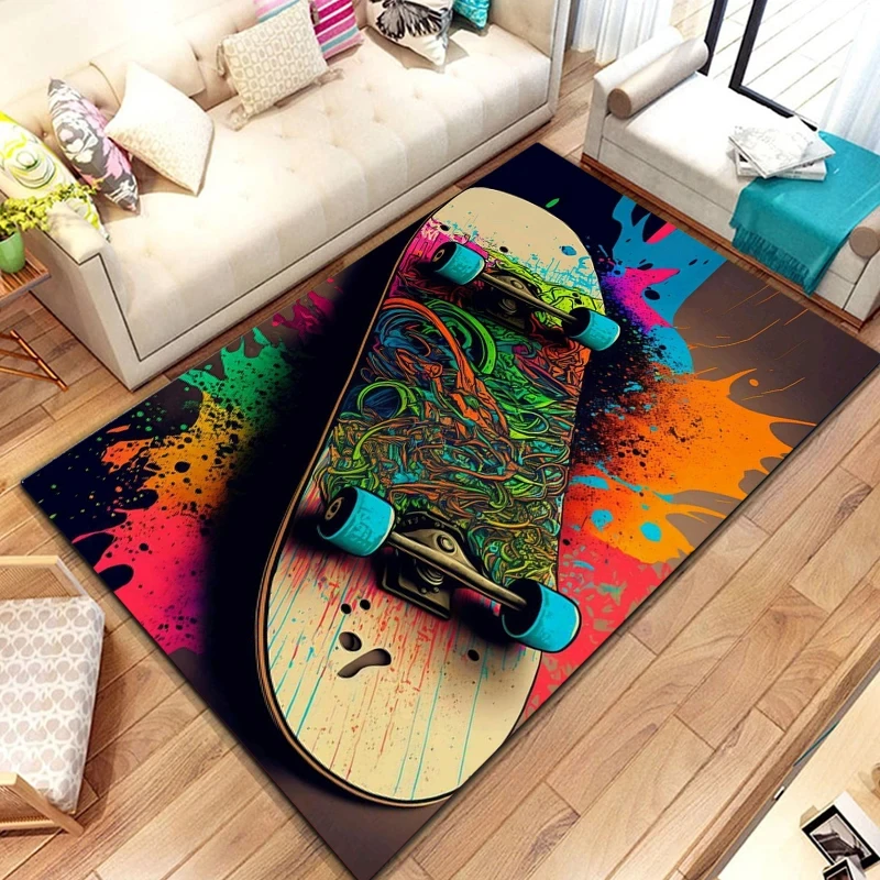 Colorful Skateboard Logo Print - Photography Yoga ulasan dan harga