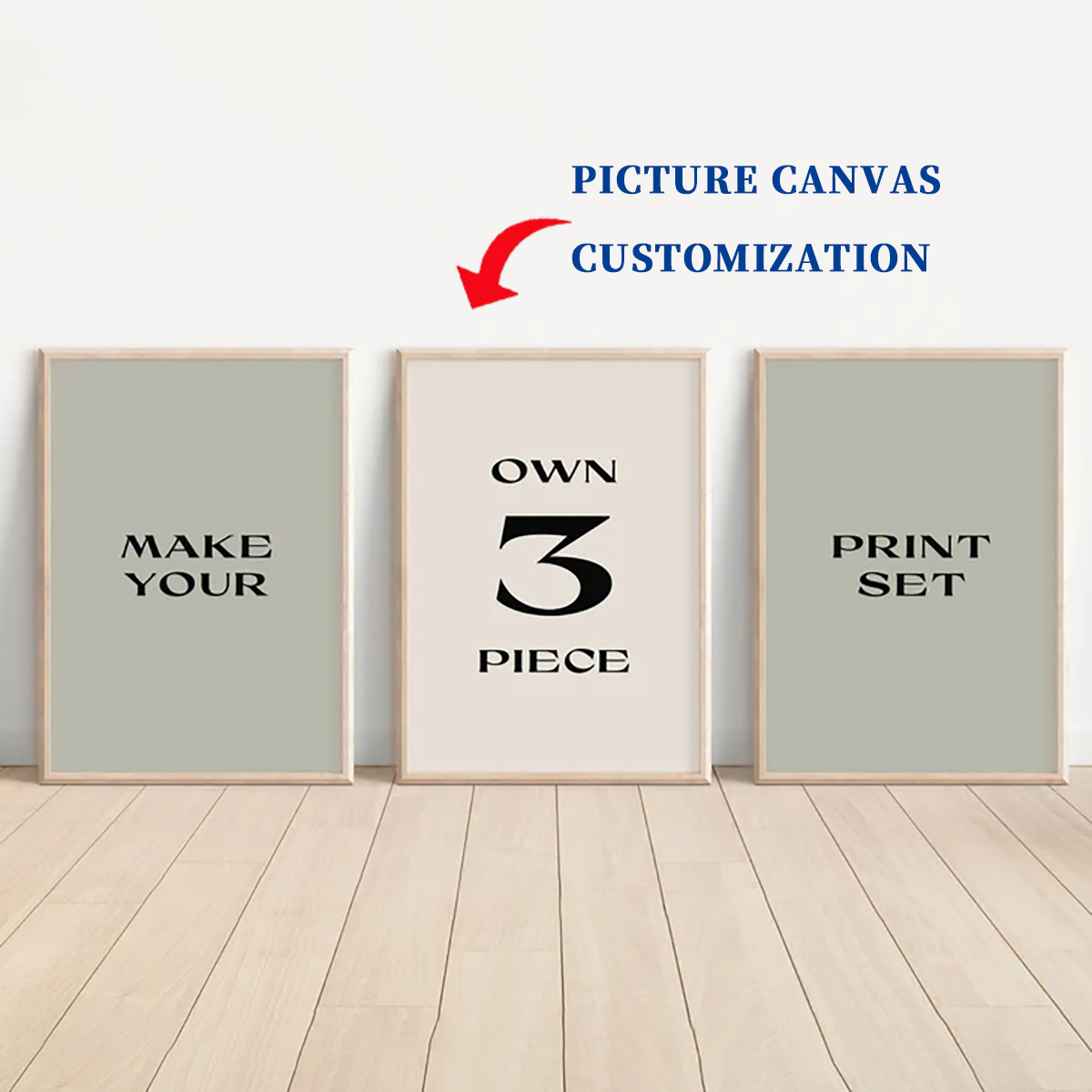 3pcs unframe custom canvas pos - Photography Object ulasan dan harga