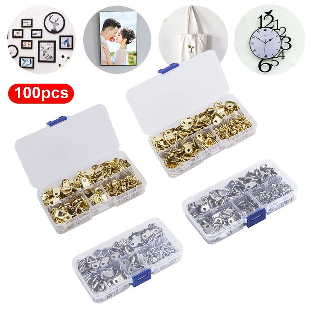 100Pcs Golden Double Hole Tria - Photography Triangle ulasan dan harga