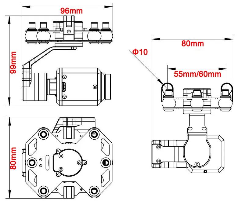 Tarot TL3T20 3-axis Gimbal 640 - Photography Drone ulasan dan harga